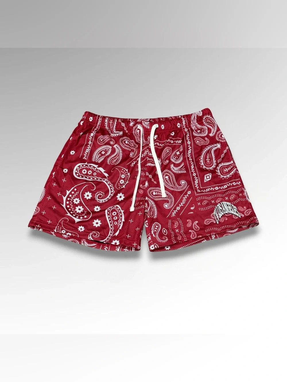 CVLA Red Paisley Mesh Shorts